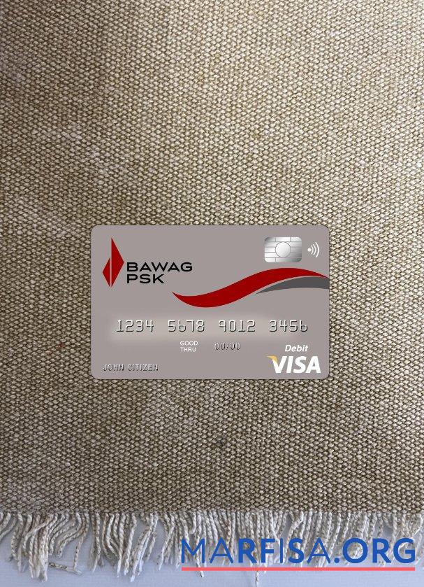 Realistic Austria Bawag PSK bank visa card photolook front example